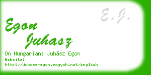egon juhasz business card